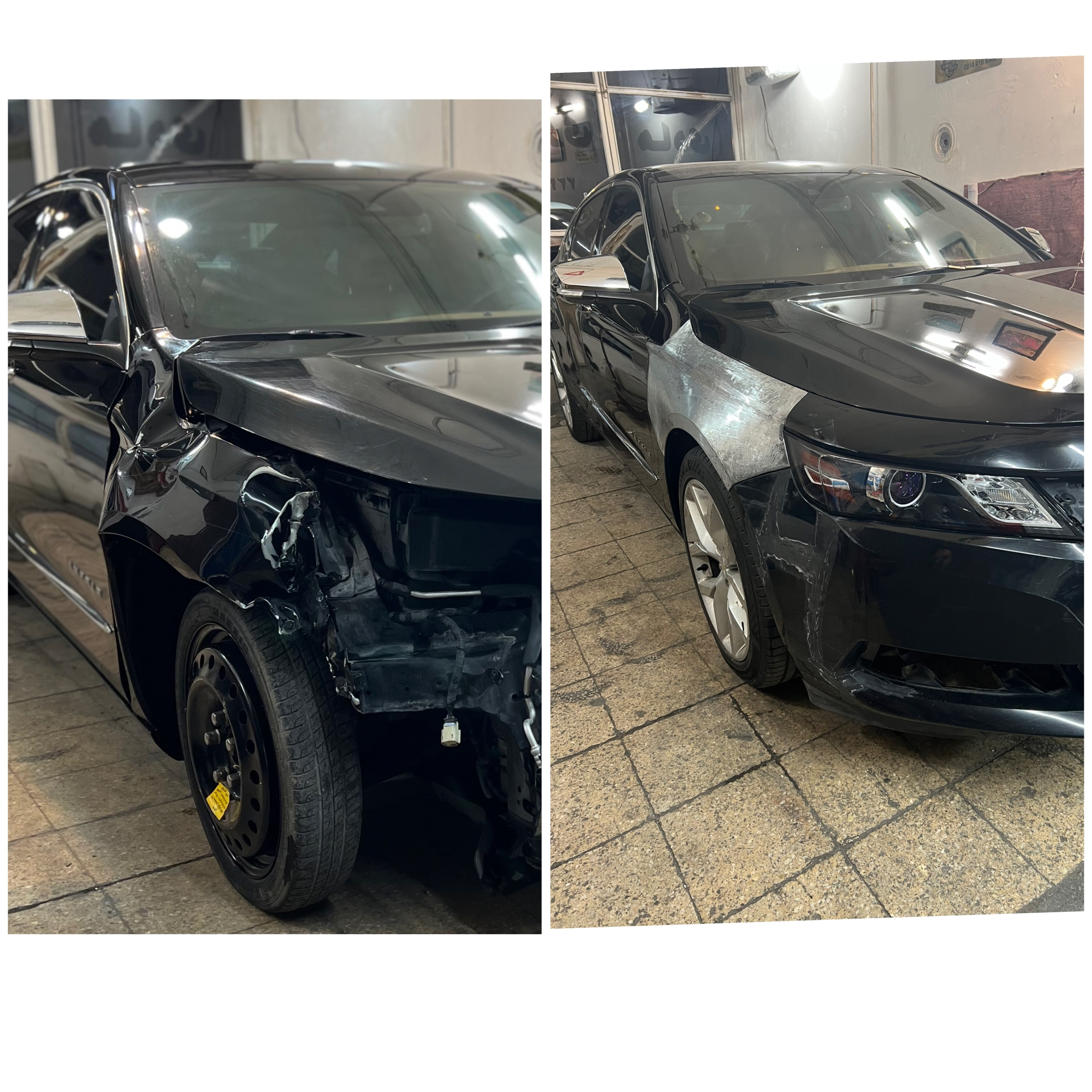 صافکاری گلگیرشورلت ایمپالا که باید تعویض می‌شد